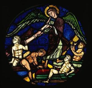 Vitrail de la Résurrection des morts, Sainte-Chapelle, Paris